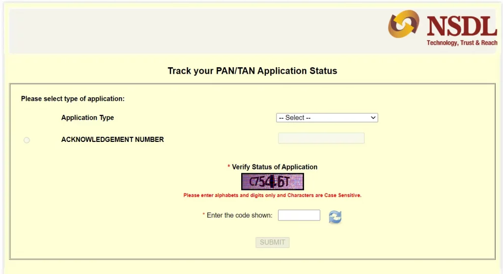 how to check status of pan card