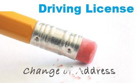 drivers license change address