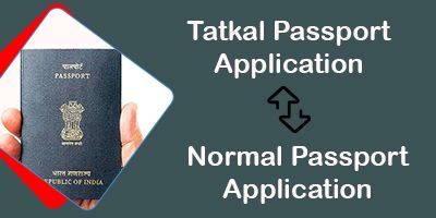 tatkal passport application to normal passport application