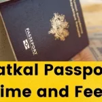 tatkal passport time and fees