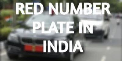 red number plate in India