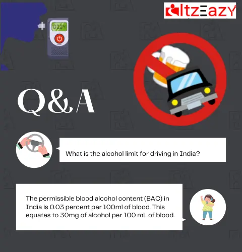 what is the alcohol limit for driving in India