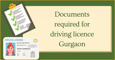 Document required for driving License Gurgaon