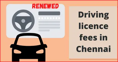 Driving licence fees in Chennai
