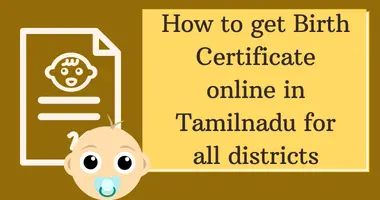 Birth Certificate online Tamilnadu for all districts
