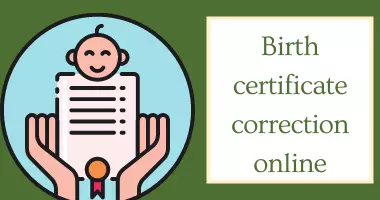 Birth certificate correction online