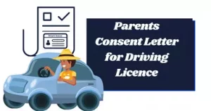 Parents Consent Letter for Driving Licence @itzeazy