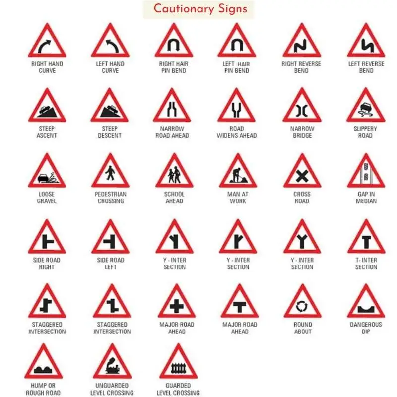 Cautionary traffic Signs
