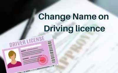 Change Name on Driving licence