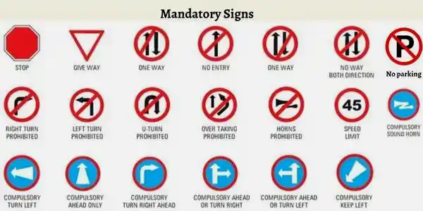 Mandatory Traffic signs