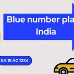 Blue number plate in India-itzeazy
