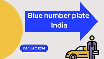 Blue number plate in India-itzeazy