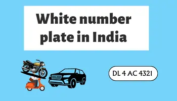 White number plate in India-itzeazy