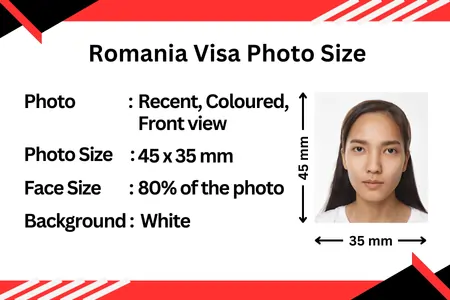 Romania Visa Photo Size