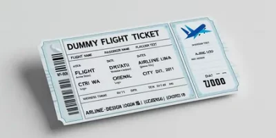 Dummy Flight Ticket for Visa