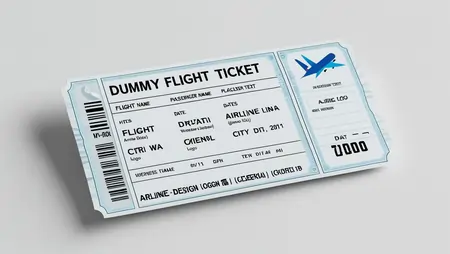 Dummy Flight Ticket for Visa