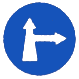 Compulsory Ahead or Right Turn