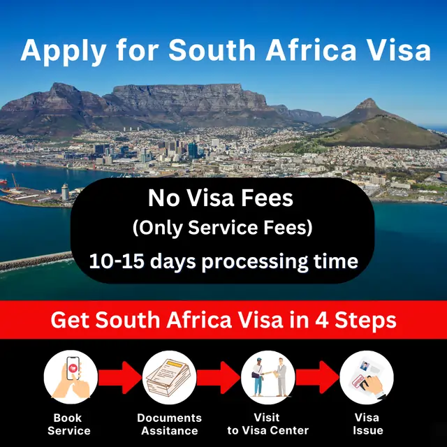 South Africa  visa for Indians-itzeazy